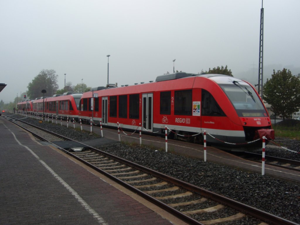 640 024 als RE 57 Brilon Wald - Dortmund Hbf in Bestwig. 14.05.2010