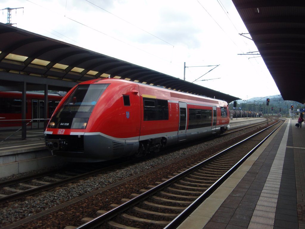 641 038 als RB 32 aus Blankenstein in Saalfeld (Saale). 11.09.2010