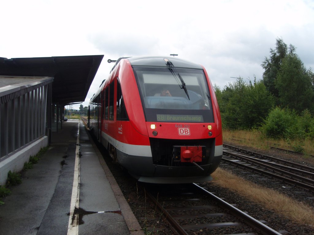 648 261 als RB nach Braunschweig Hbf in Herzberg (Harz). 25.07.2009