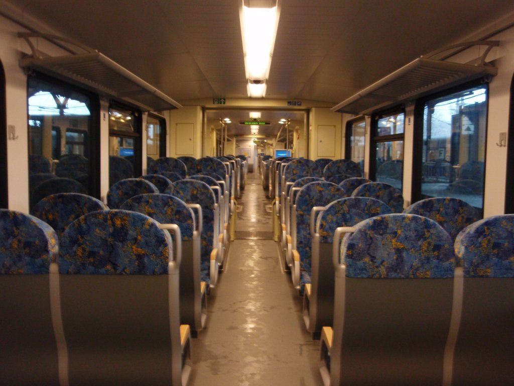 Der Innenraum eines ET 428 der eurobahn. 20.12.2009