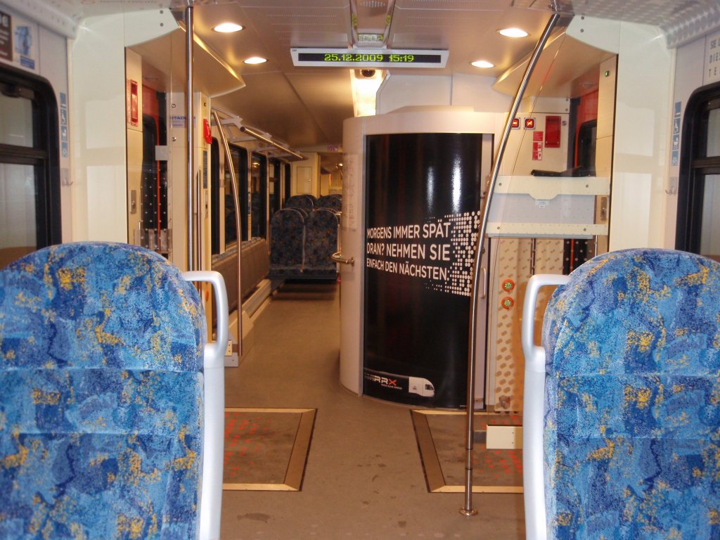 Der Innenraum eines ET 428 der eurobahn. 25.12.2009