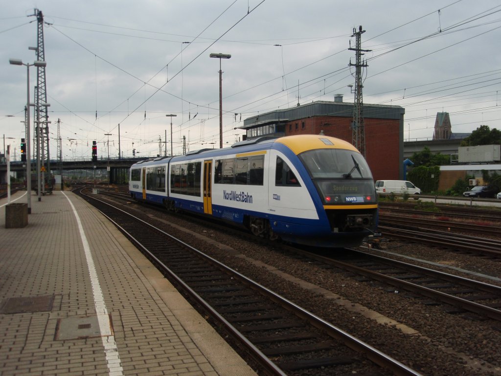 Ein VT 642 der NordWestBahn als Sonderzug Ennepetal-Kluterthhle - Herdecke bei der Ausfahrt aus Hagen Hbf. 07.06.2009