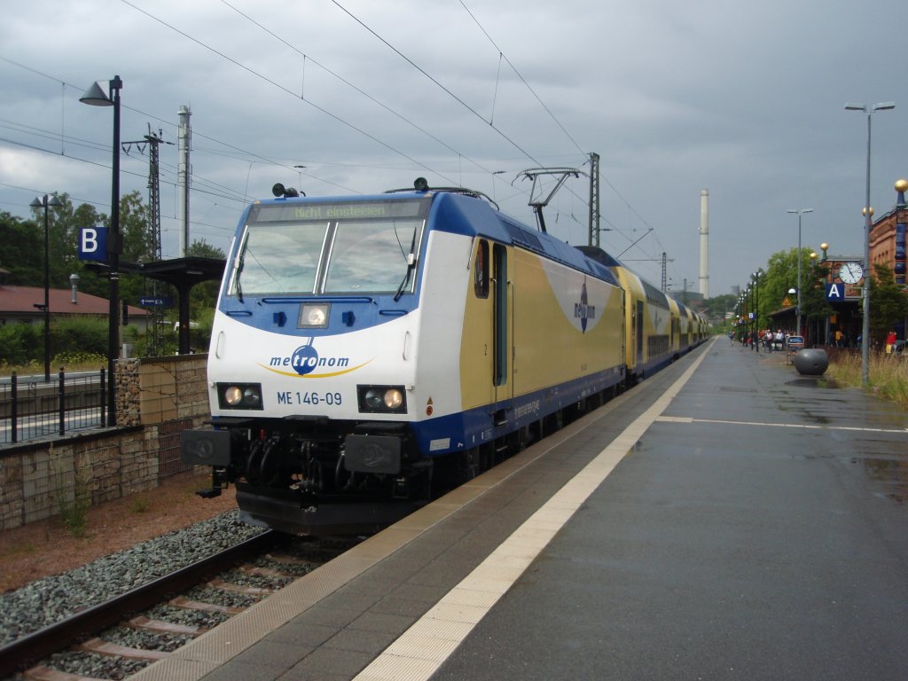 ME 146-09 der metronom Eisenbahngesellschaft als ME aus Hamburg Hbf in Uelzen. 20.06.2009