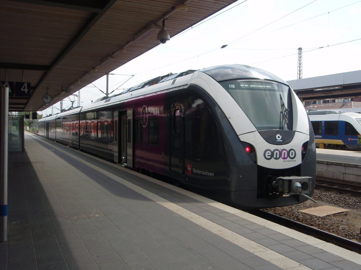 116 der metronom Eisenbahngesellschaft als RE 50 nach Wolfsburg Hbf in Hildesheim Hbf. 30.07.2016