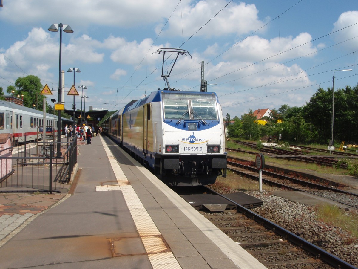 146 535 der metronom Eisenbahngesellschaft als ME aus Göttingen in Uelzen. 24.05.2014