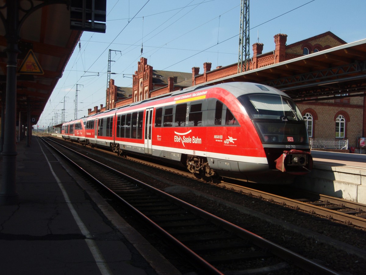 642 703 als RB 13 nach Braunschweig Hbf in Stendal. 04.09.2014