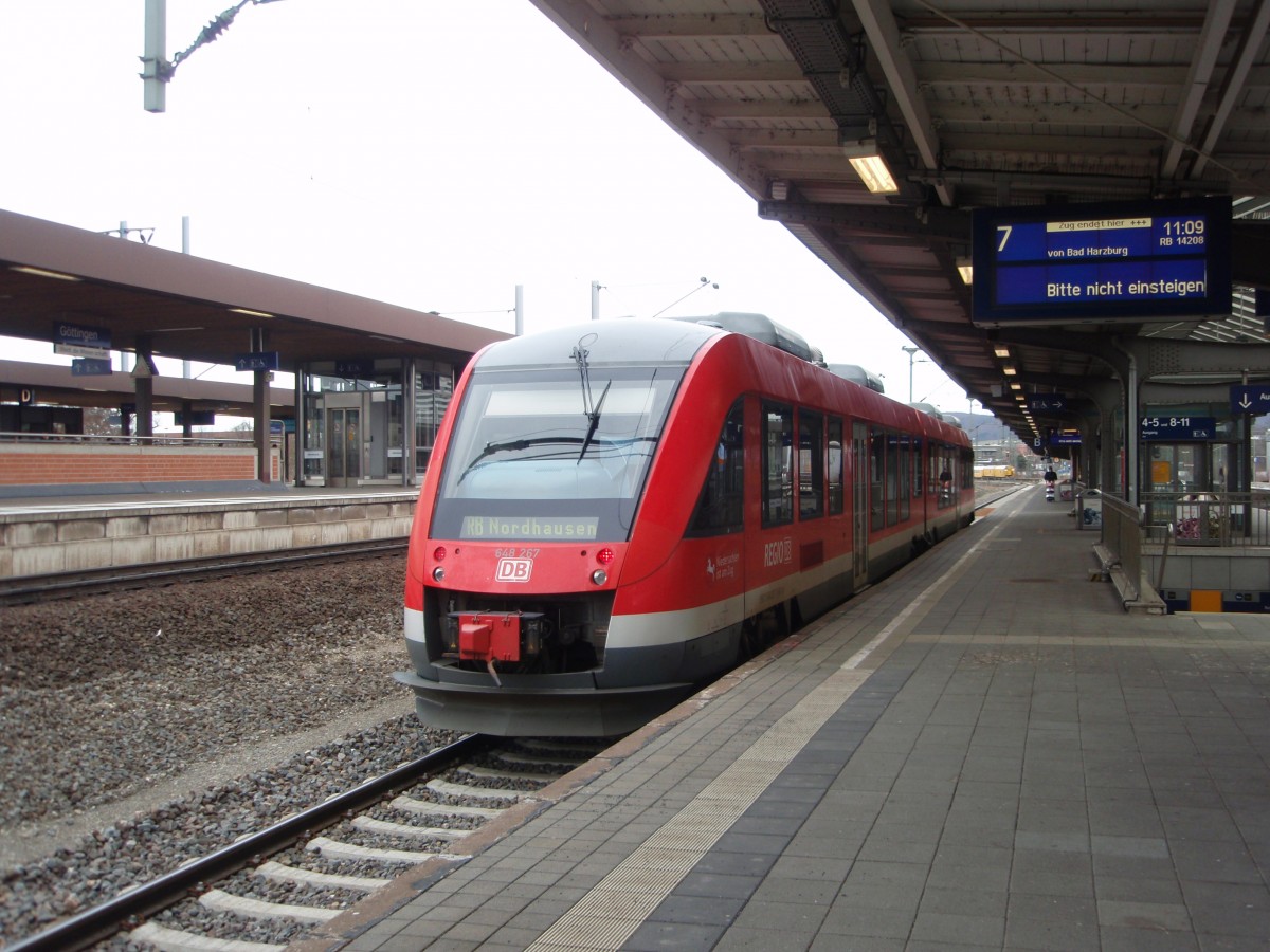 648 267 als RB nach Nordhausen in Gttingen. 15.02.2014
