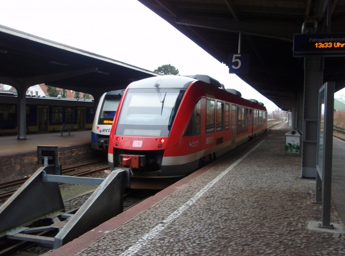 648 753 als RB 82 nach Gttingen in Bad Harzburg. 03.01.2015