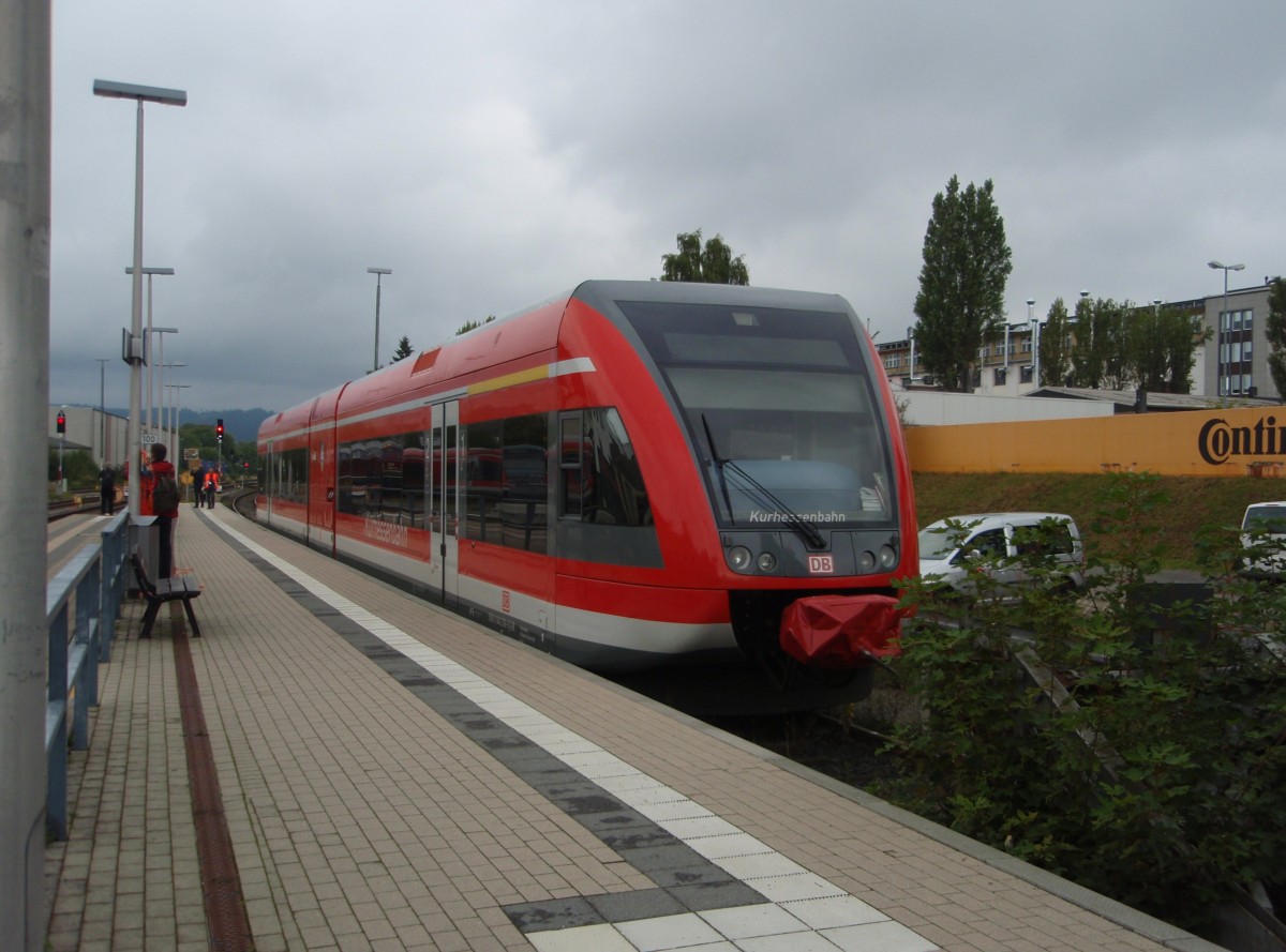 Ein VT 646 als R 4 nach Kassel-Wilhelmshhe in Korbach. 13.09.2015