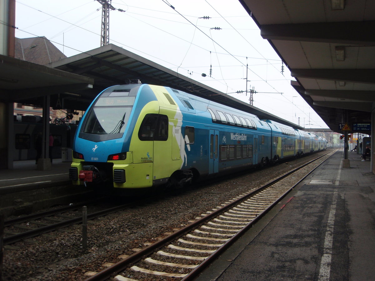 ET 601 der Westfalenbahn als RE 60 Braunschweig Hbf - Rheine in Osnabrck Hbf. 23.03.2019