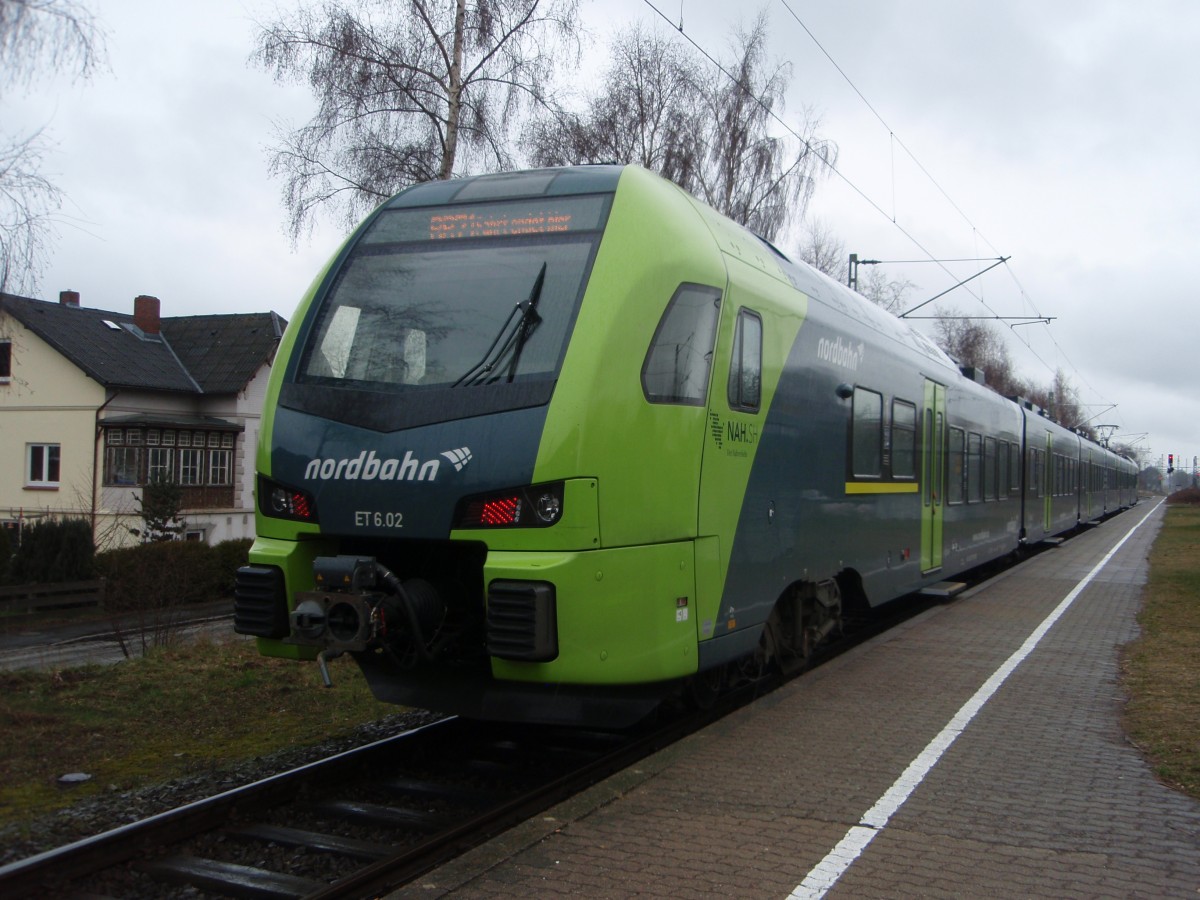 ET 6.02 der Nordbahn als RB 71 aus Hamburg-Altona in Wrist. 21.03.2015
