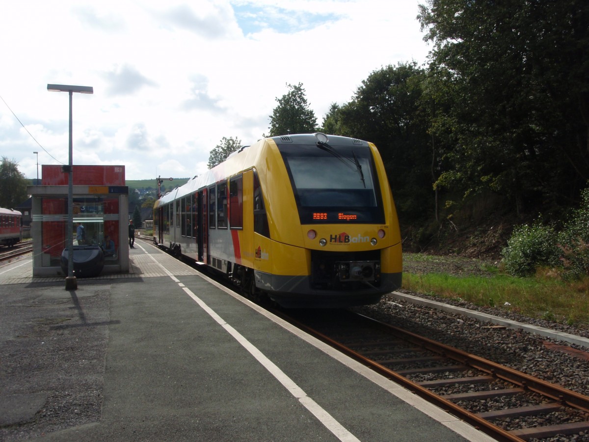 VT 503 der Hessischen Landesbahn als RB 93 Bad Berleburg - Siegen in Erndtebrck. 20.09.2015