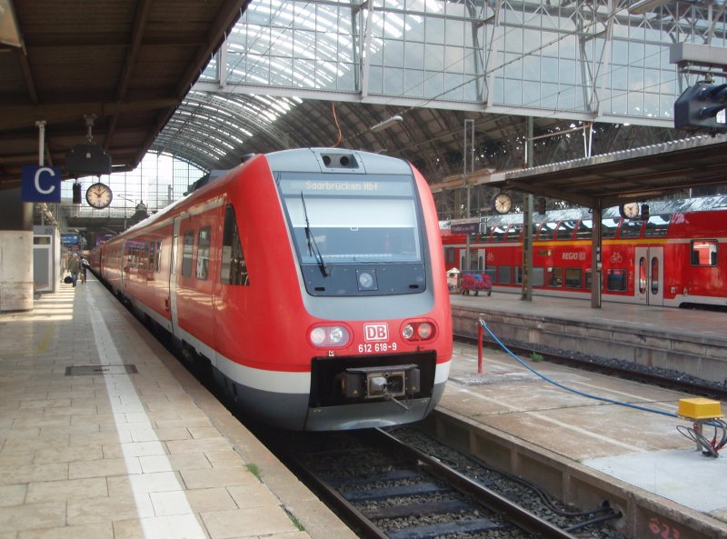 612 618 als RE nach Saarbrcken Hbf in Frankfurt (Main) Hbf. 14.06.2008