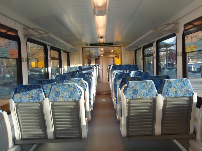 Der Innenraum eines ET 428 der eurobahn. 14.12.2008