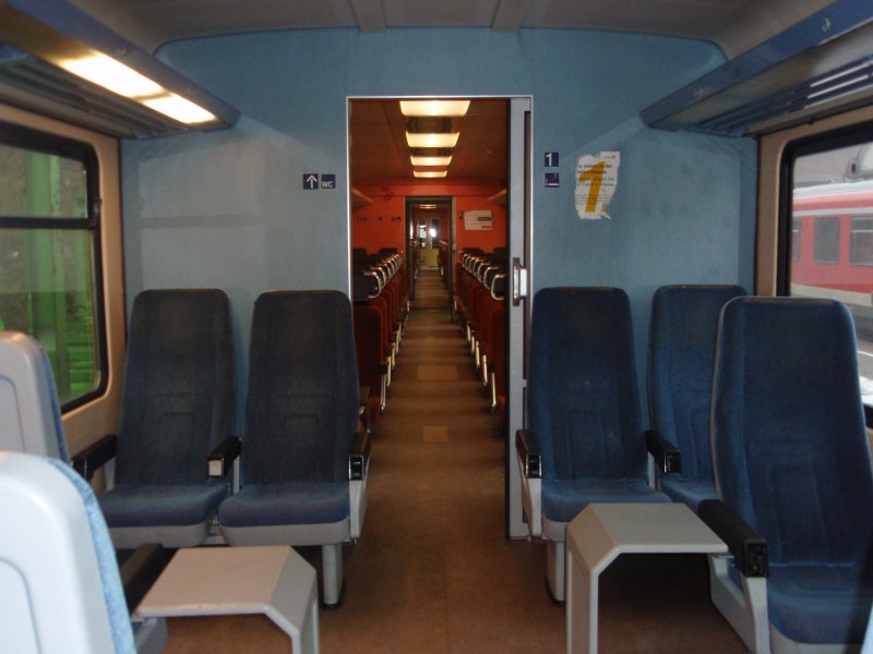Der Innenraum eines VT 628. 07.02.2009