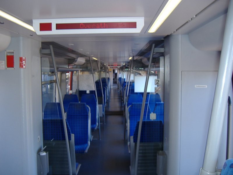 Der Innenraum eines VT 644. 03.07.2006