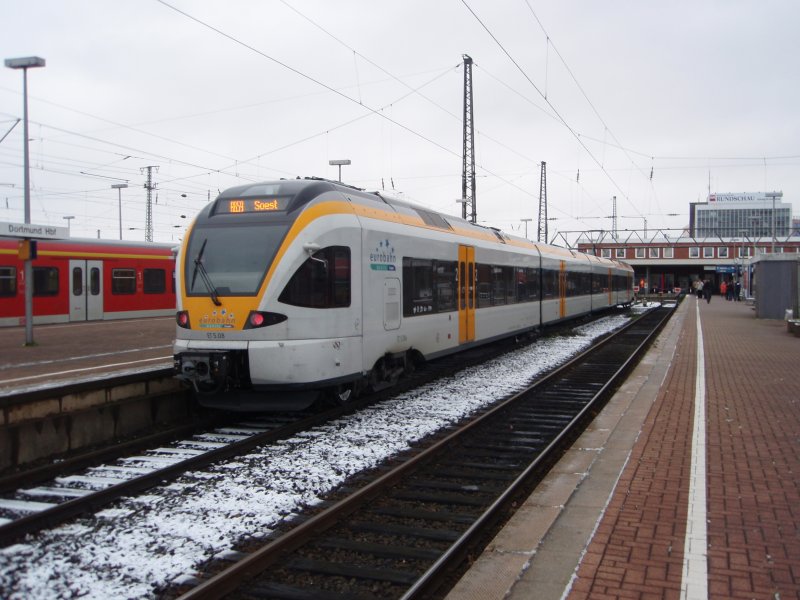 ET 5.08 der eurobahn als RB 59 aus Soest in Dortmund Hbf. 22.11.2008
