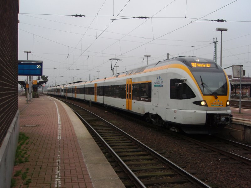 ET 5.08 der eurobahn als RB 50 nach Mnster (Westf.) Hbf in Dortmund Hbf. 17.12.2008