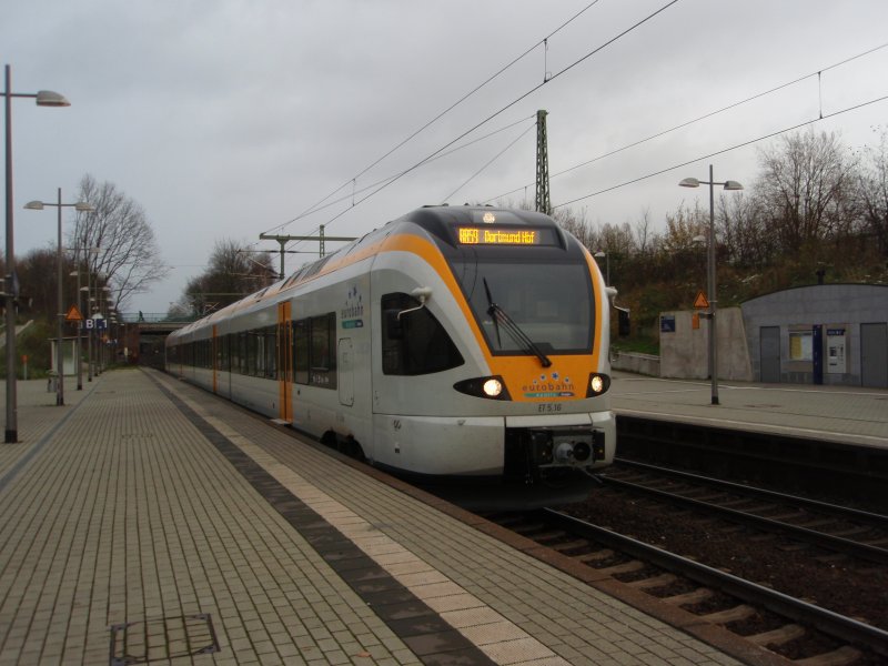 ET 5.16 der eurobahn als RB 59 Soest - Dortmund Hbf in Dortmund Signal-Iduna Park. 22.11.2008