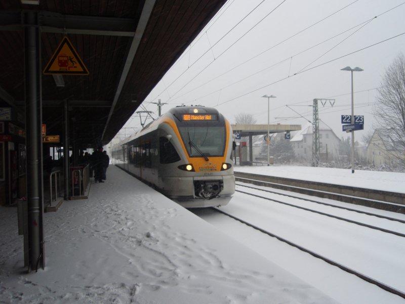 ET 5.21 der eurobahn als RB 89 Warburg (Westf.) - Mnster (Westf.) Hbf bei der Einfahrt in Altenbeken. 04.01.2009