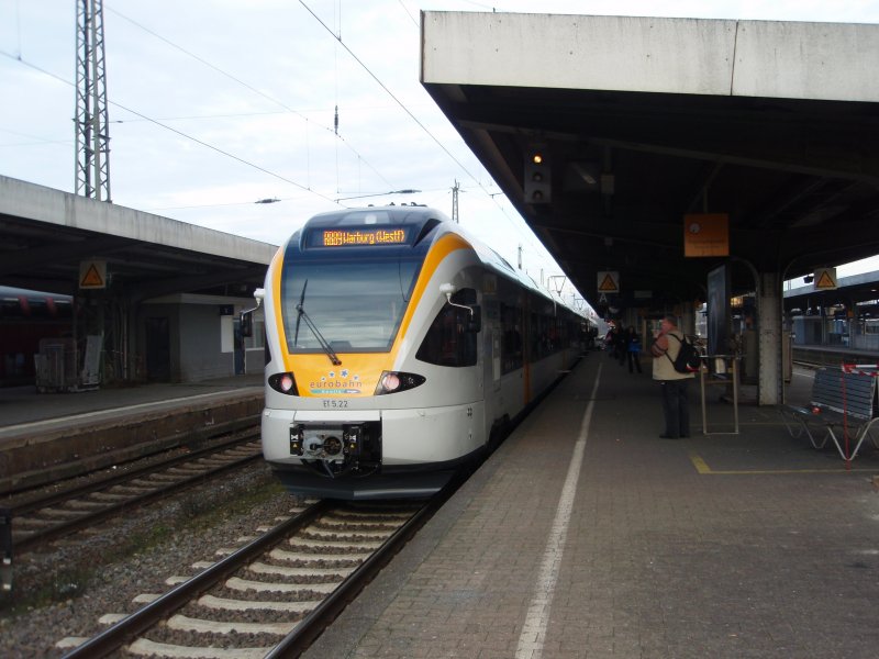 ET 5.22 der eurobahn als RB 89 Mnster (Westf.) Hbf - Warburg (Westf.) in Hamm (Westf.). 14.12.2008