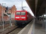 BR 112 112 188 als RE 2 aus Cottbus in Rathenow. 13.03.2010