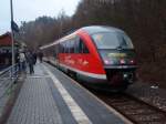 642 199 als RB nach Berga-Kelbra in Stolberg (Harz). 03.12.2011