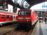 143 863 als RE nach Lbeck Hbf in Hamburg Hbf.