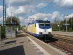 146-02 der metronom Eisenbahngesellschaft als ME Hamburg Hbf - Uelzen bei der Einfahrt in Lneburg.