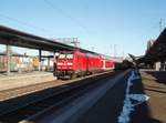 146 254 als RE 30 Frankfurt (Main) Hbf - Kassel Hbf in Gieen. 21.01.2017