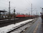 146 268 als RE 1 Rostock Hbf - Hamburg Hbf in Bchen. 13.01.2024
