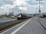 Eine 182 der MRCE Dispolok fr Abellio Rail Baden-Wrttemberg als RE 10b nach Tbingen Hbf in Heilbronn Hbf.