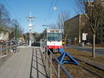 b80c-2/603598/5123-der-ruhrbahn-als-u-17 5123 der Ruhrbahn als U 17 nach Essen Karlsplatz in Essen Margarethenhhe. 24.02.2018