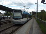 1015 der Saarbahn als 1 nach Brebach in Lebach.