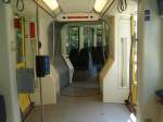 Der Innenraum eines ET 452 der Regionalbahn Kassel. 01.08.2009