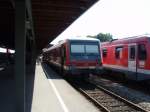 VT 628.2/290229/628-345-als-ersatzzug-nach-nonnenhorn 628 345 als Ersatzzug nach Nonnenhorn in Lindau Hbf. 05.08.2013