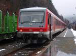 928 228 als Sonderzug nach Korbach in Brilon Wald. 07.02.2009