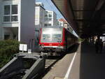 VT 628.4/749763/928-544-als-rb-93-aus 928 544 als RB 93 aus Lindau-Insel in Friedrichshafen Hafen. 22.09.2021