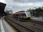HLB 101 der Hessischen Landesbahn als HLB nach Gelnhausen in Gieen. 23.04.2016