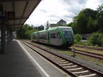VT 646 STADLER GTW/777665/ein-vt-646-der-westerwaldbahn-in Ein VT 646 der Westerwaldbahn in Betzdorf (Sieg). 11.06.2022