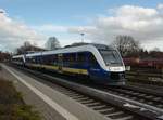 648 196 der Eisenbahnen und Verkehrsbetriebe Elbe-Weser in Bremervrde. 23.03.2019