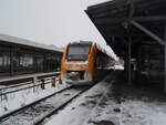 VT 648 ALSTOM Lint 41/832957/ein-648-der-oberpfalzbahn-als-rb Ein 648 der Oberpfalzbahn als RB 23 aus Regensburg Hbf in Marktredwitz. 02.12.2023