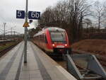 648 953 der Nordbahn als RE 74 nach Husum in Kiel Hbf. 13.01.2024