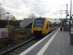 VT 604 der Hessischen Landesbahn im Einsatz fr Start Taunus als RB 16 aus Friedberg (Hess.) in Friedrichsdorf (Taunus). 02.03.2024