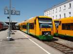VT 37 der Regentalbahn als RB nach Waldmnchen in Cham (Oberpf.). 22.07.2013