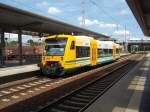 vt-650-stadler--adtranz-regioshuttle/360187/vt-65076-der-ostdeutschen-eisenbahn-als VT 650.76 der Ostdeutschen Eisenbahn als RB 63 nach Joachimsthal in Eberswalde Hbf. 13.08.2014