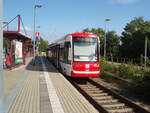 city-bahn-chemnitz-cbc-5/752705/439-der-city-bahn-chemnitz-als-c 439 der City-Bahn Chemnitz als C 13 aus Chemnitz Technopark in Burgstdt. 25.09.2021