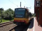 892 der Albtal-Verkehrsgesellschaft als S 31 Odenheim - Forbach (Schwarz) in Ubstadt Ort. 15.08.2012