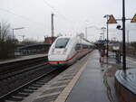 Ein ET 412 als ICE 270 Karlsruhe Hbf - Hamburg Hbf in Uelzen. 13.01.2024