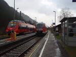 DB Regio Bayern/831634/642-210-als-rb-73-nach 642 210 als RB 73 nach Kempten (Allgu) Hbf in Pfronten-Steinach. 19.11.2023